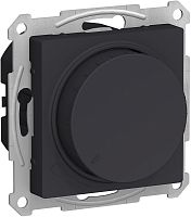 Светорегулятор поворотно-нажимной без рамки Systeme Electric AtlasDesign 5-400Вт карбон картинка